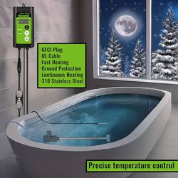 Bundle of 2 LINGLONGTEMP 1800W Hot Tub & Pool Portable Electric Water Heater (both are new! 1 box is open)