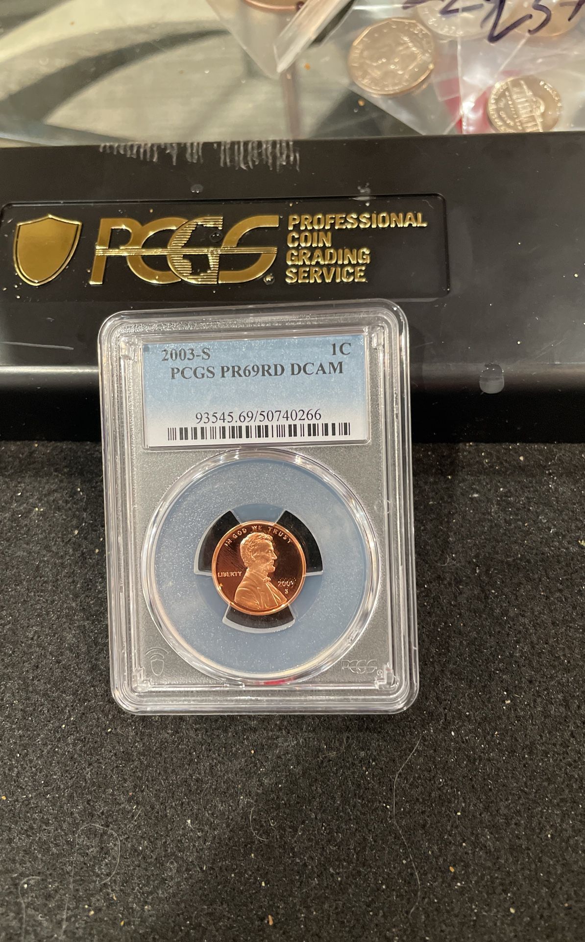 2003 S Gem Proof Lincoln Penny Graded At PR69 Deep Cameo In Bright Red A-16