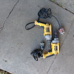 Two Dewalt Corded Screw Guns