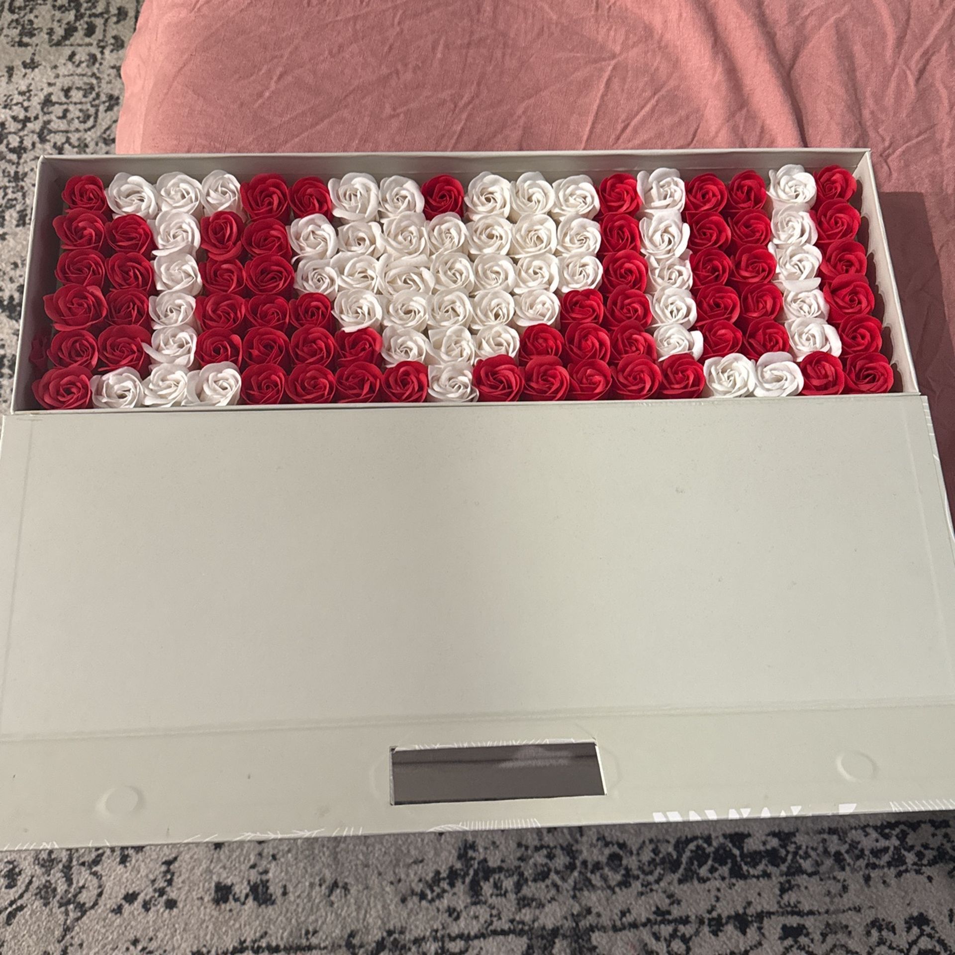 I Love You Artificial Flower Box