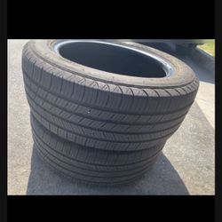 2 — 205/55r16 Michelin Tires Good 80% Treads