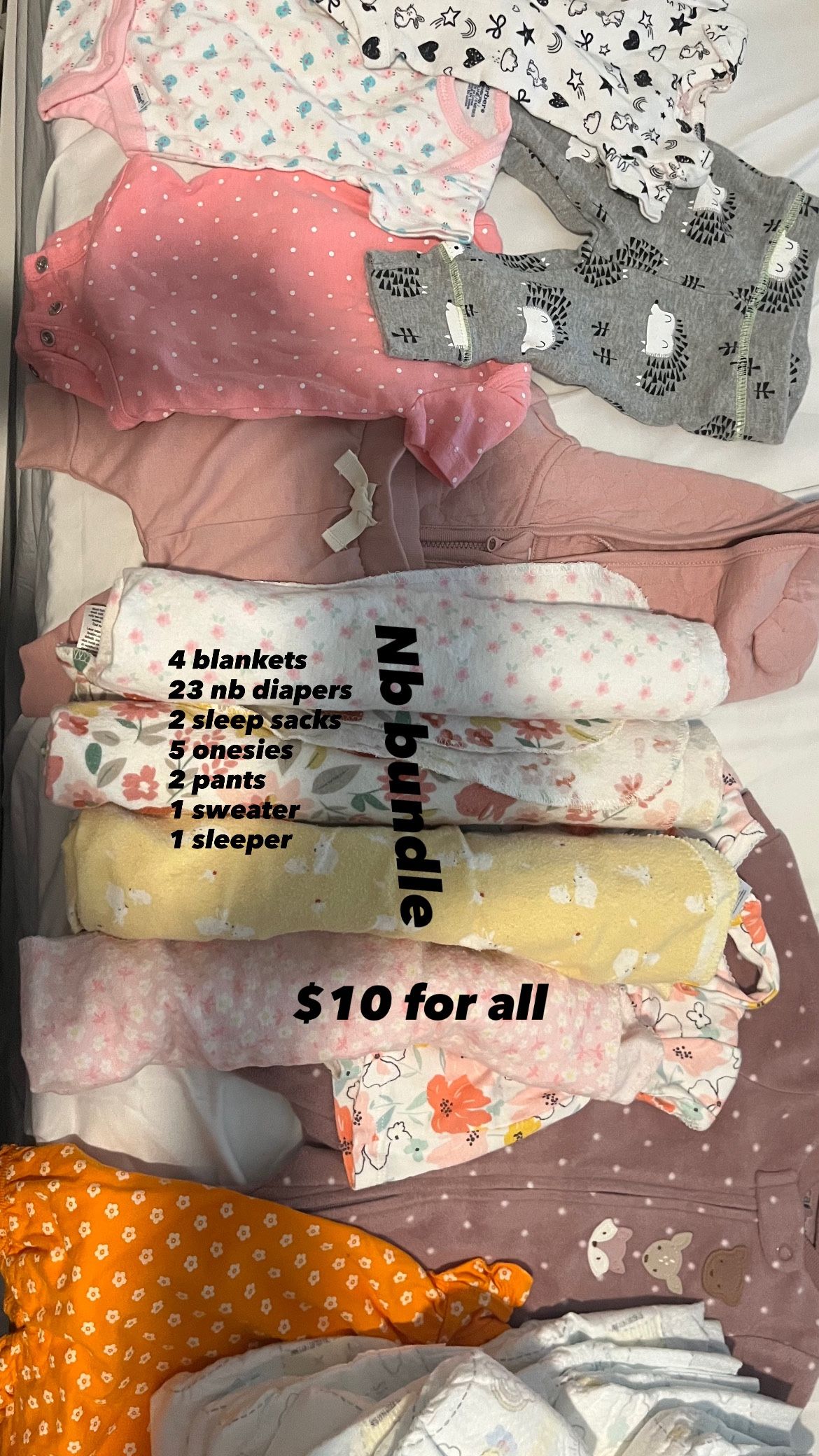 Newborn Babygirl Bundle Clothes