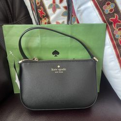 Kate Spade Schuyler Small Crossbody Black Leather Bag KE702 $249