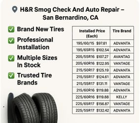 Tire Sale! Installed Tires from $97 – All Sizes Available!