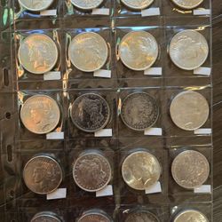 20x Morgan And Piece Dollars Read Description For Years Will Trade For 1/4 Gold Coin