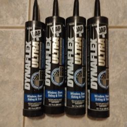 4x DAP DYNAFLEX ULTRA BLACK- Sealant for Doors, Siding, Windows & Trim