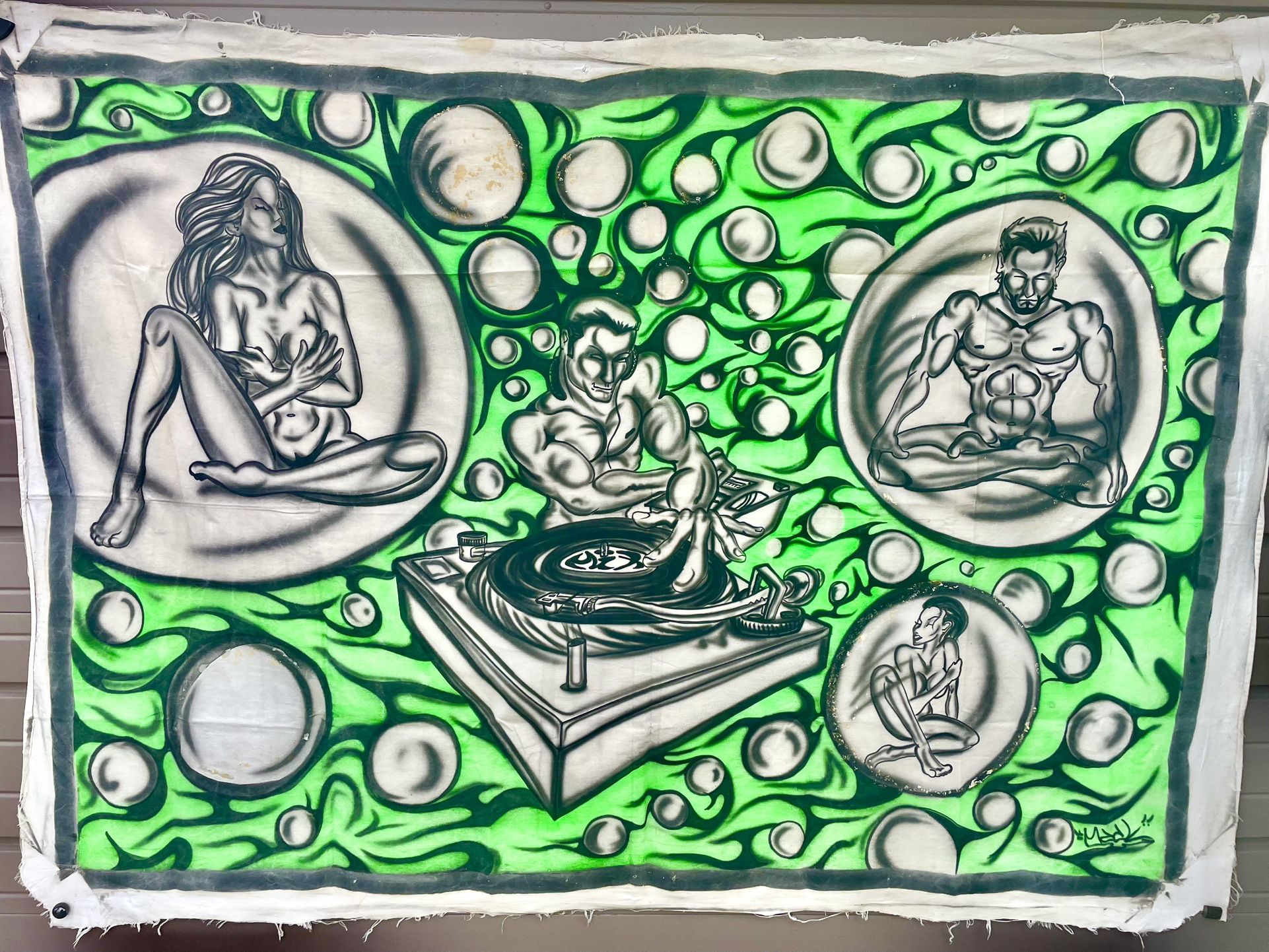 Large One Of A Kind Graffiti Canvas