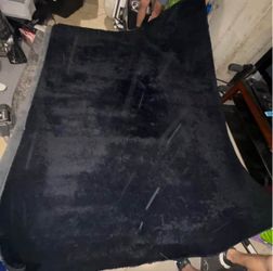 8 x 11 Black Fluffy  rug