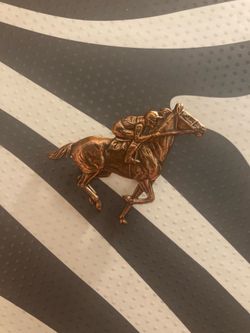 VINTAGE RACE HORSE & JOCKEY PIN