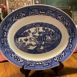 HOMER LAUGHLIN BLUE WILLOW PLATTER