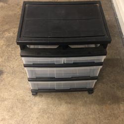 Storage Container With Bins On Wheels