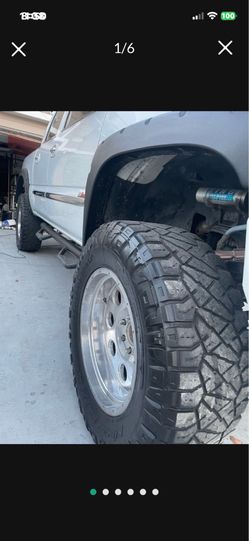 6 Lug 6 X139 37 " Nitto On 20" X 10 Alloys Alcoa Style Rims