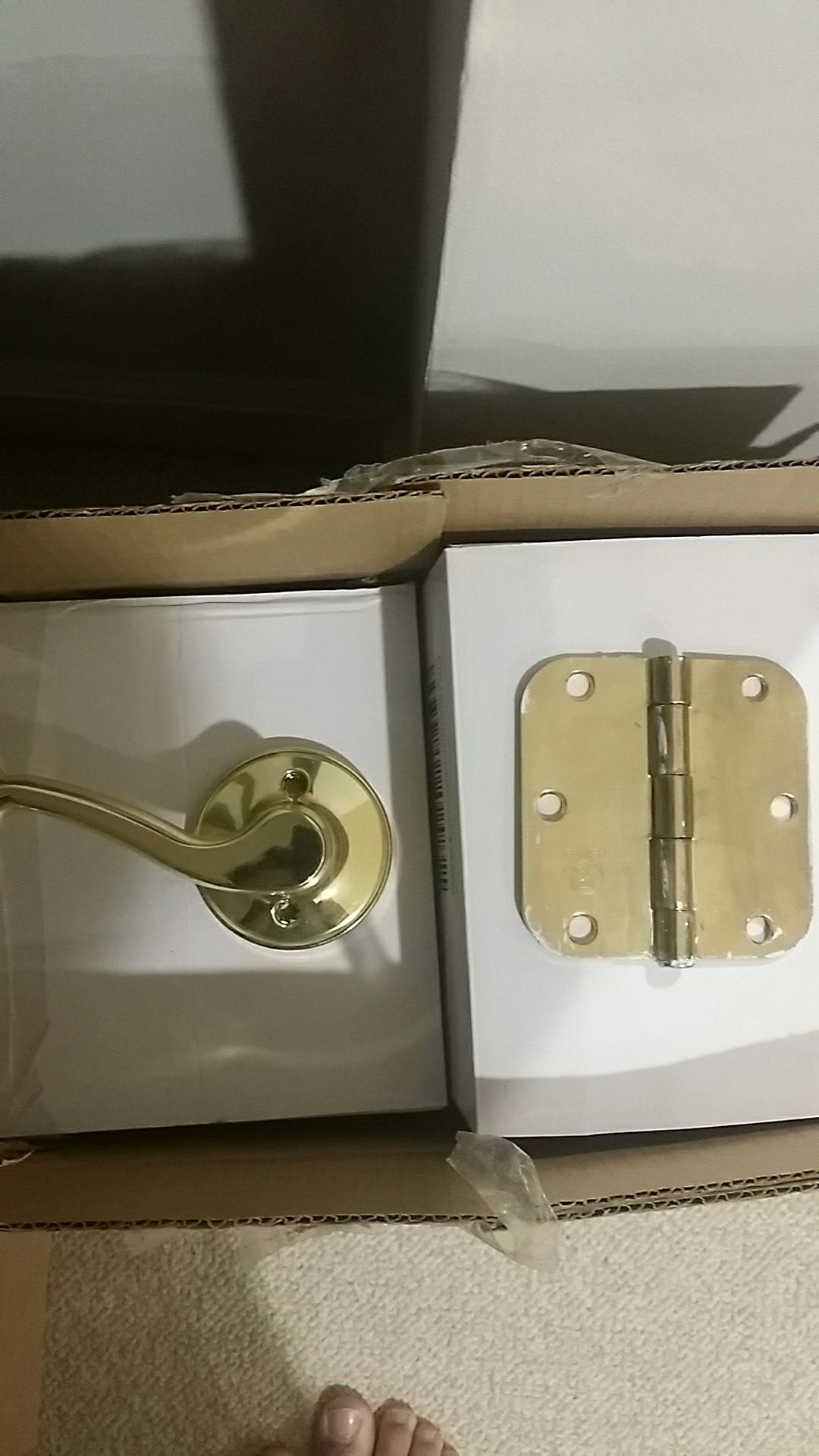 French door handles and hinges
