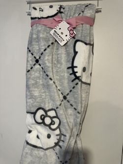 Grey Hello Kitty Blanket