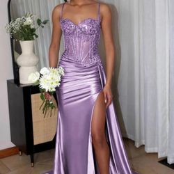 Lavender Purple Prom Dress 