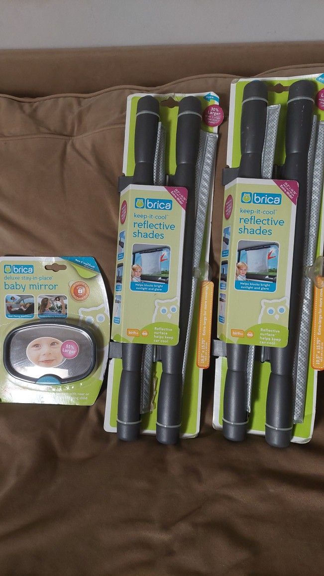 Baby Car Shades And Mirror