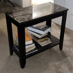 Classy End Table With Storage Shelf 