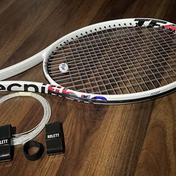 Tecnifibre TF40 305, 16x19, G2 (4 1/4") strung tennis racquet  + Overgrips + Dampener + String set + O-ring