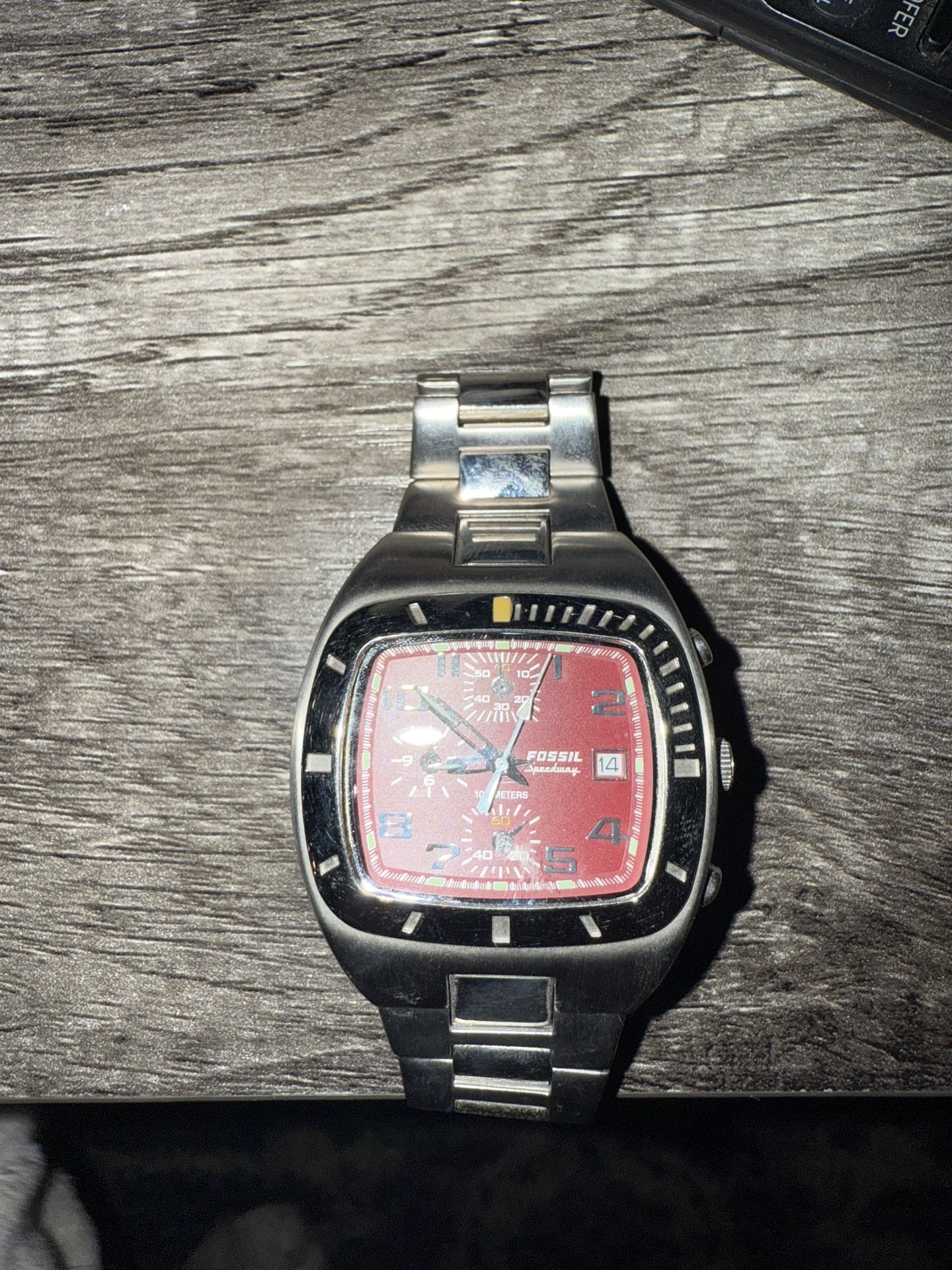 Fossil Square Red face watch