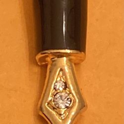 Gold Tone And Enameled Pen Pin