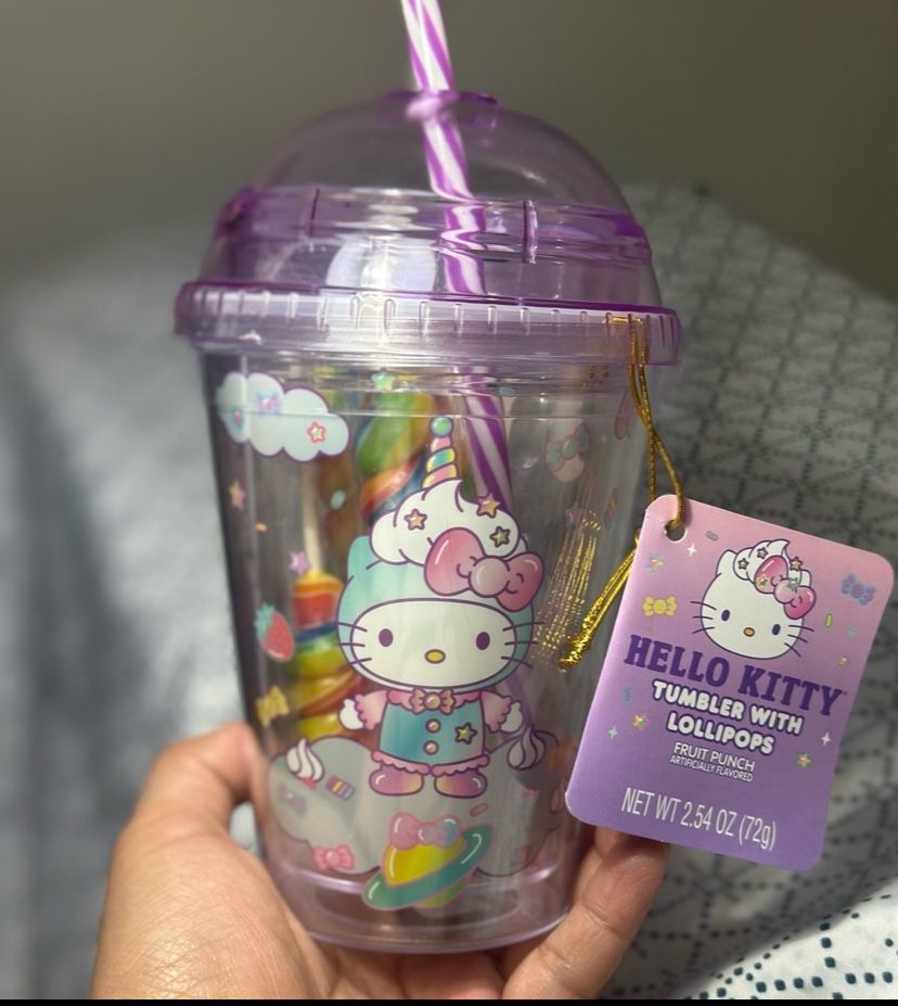 Hello kitty Tumbler w Lollipops