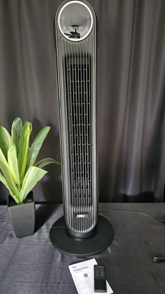 36in Dreo Tower Quiet Velocity 4-Speed, 4-Mode Indoor Floor Fan with Remote