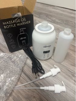 Massage oil bottle warmer