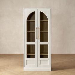 White Oak Tall Arched Cabinet