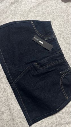 Denim mini skirt