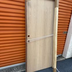 Garage Door 36x80 Right hand No swing  Pre hung, Dbl bore Frame 4 9/16 No bevel, no sill