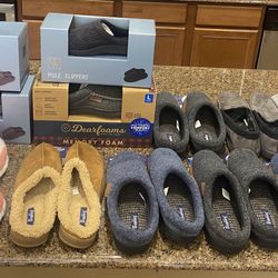 Brand new slippers. $10 each, nike slippers $30, or all for $100. :) Higley and ray 