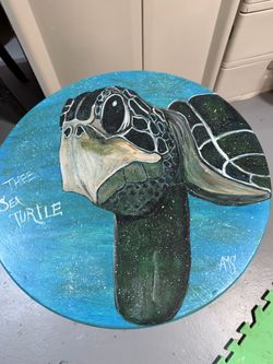 16.5x24inches handpainted sea turtle