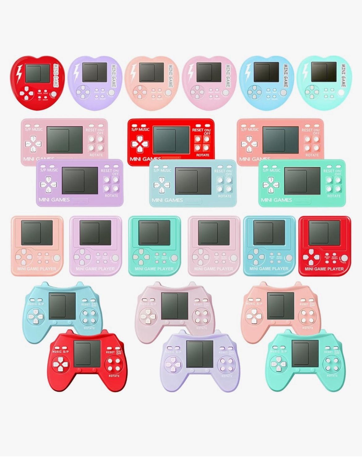 Brand: SSRMX 24Pcs Video Game Party Favors Valentines Day Gifts for Kids, Mini Game Keychain Arcade party favors Birthday Supplies Classroom Prizes fo