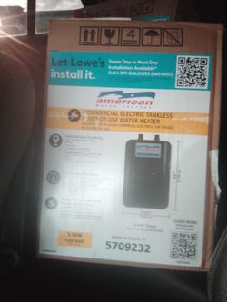 American Water Heaters Commercial Electric Tankless Water Heater