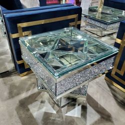 Glam Mirrored End Table Firm Price $550 Financing Available Coffee Table Sold SEPARATELY 