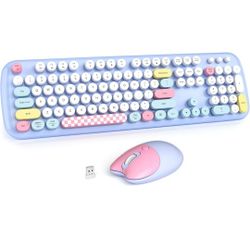 Colorful wireless Keyboard & Mouse set