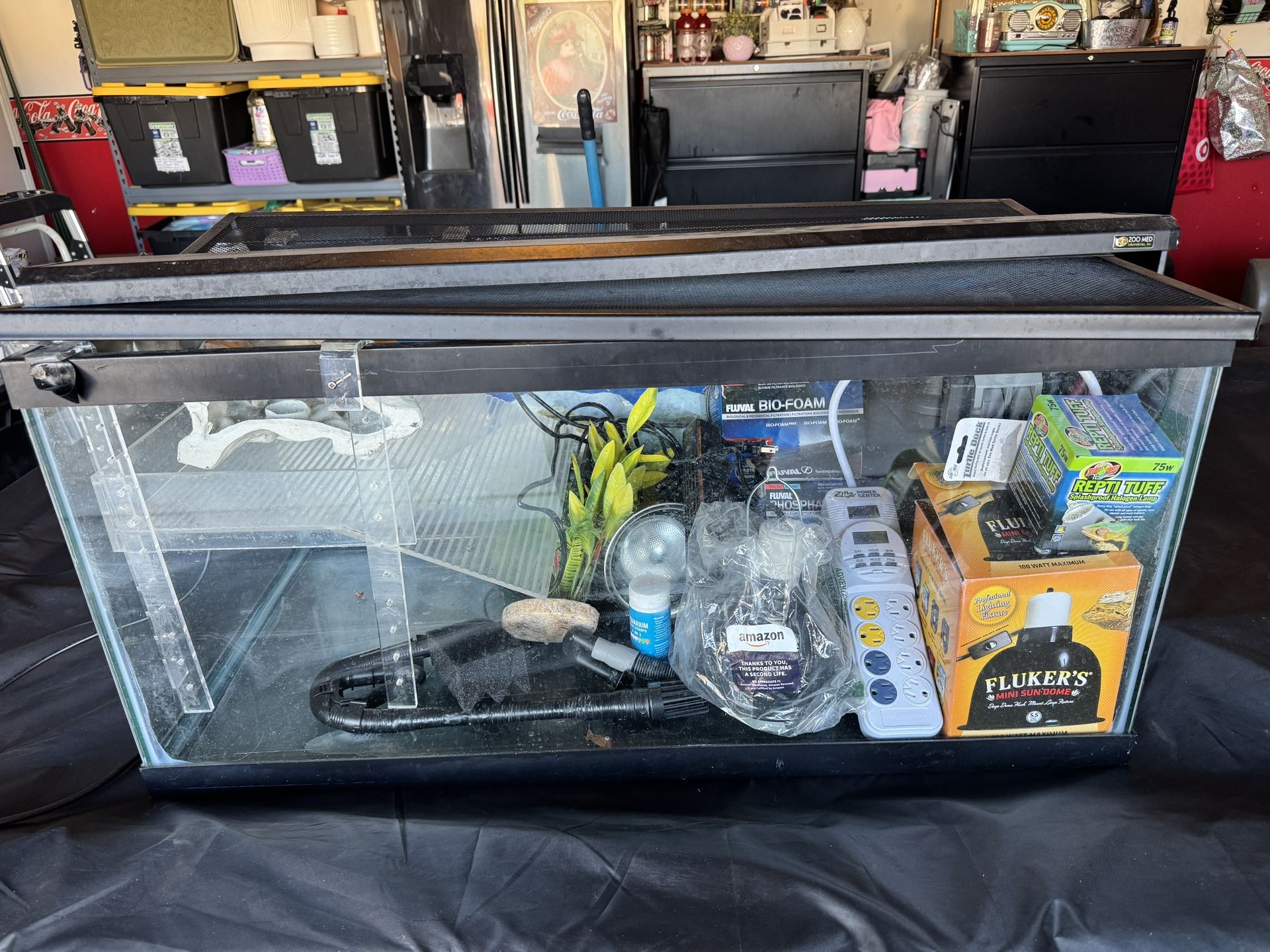 40 Gallon Long Aquarium/tank & Accessories 