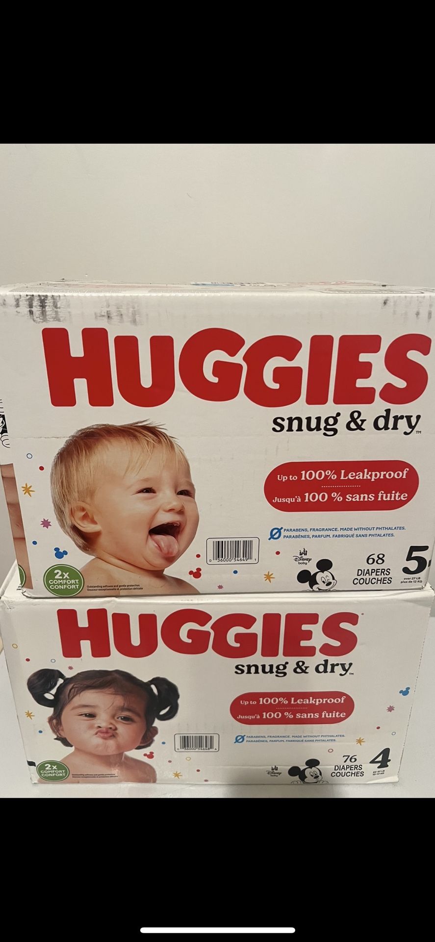 Huggies Snug And Dry $20 Each