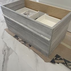 30” Floating Bathroom Sink Vanity With White Sink (Never Used) We s