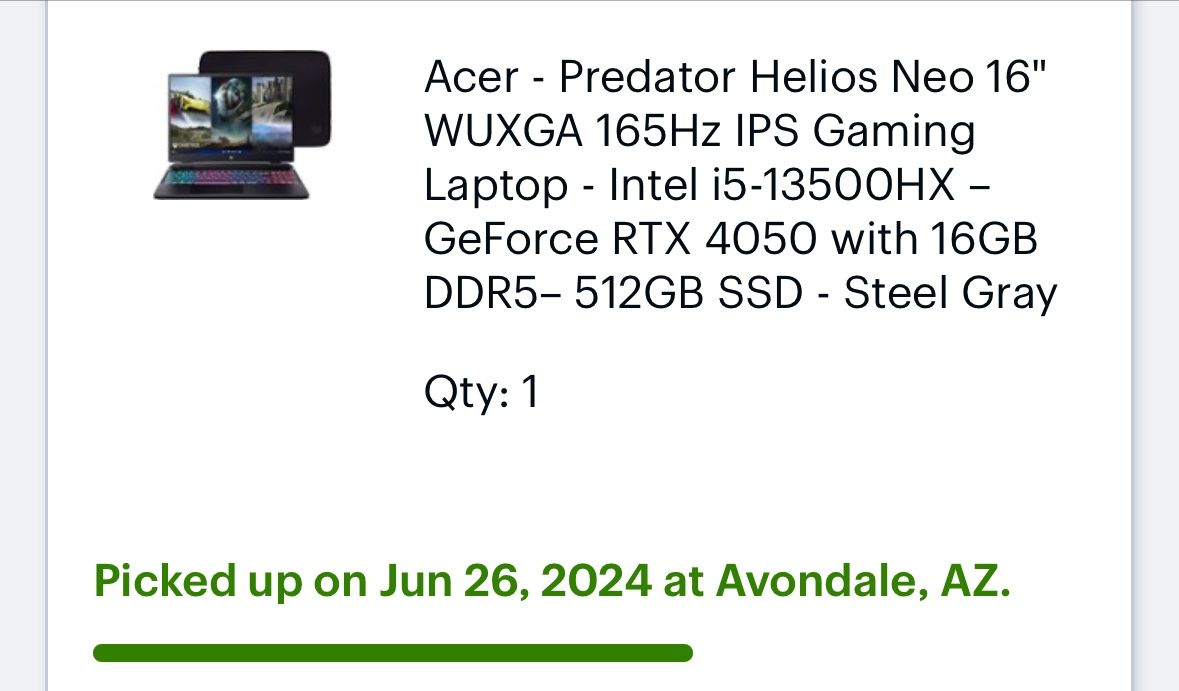 Acer Predator Helios 16 + 2tb Upgrade Storage
