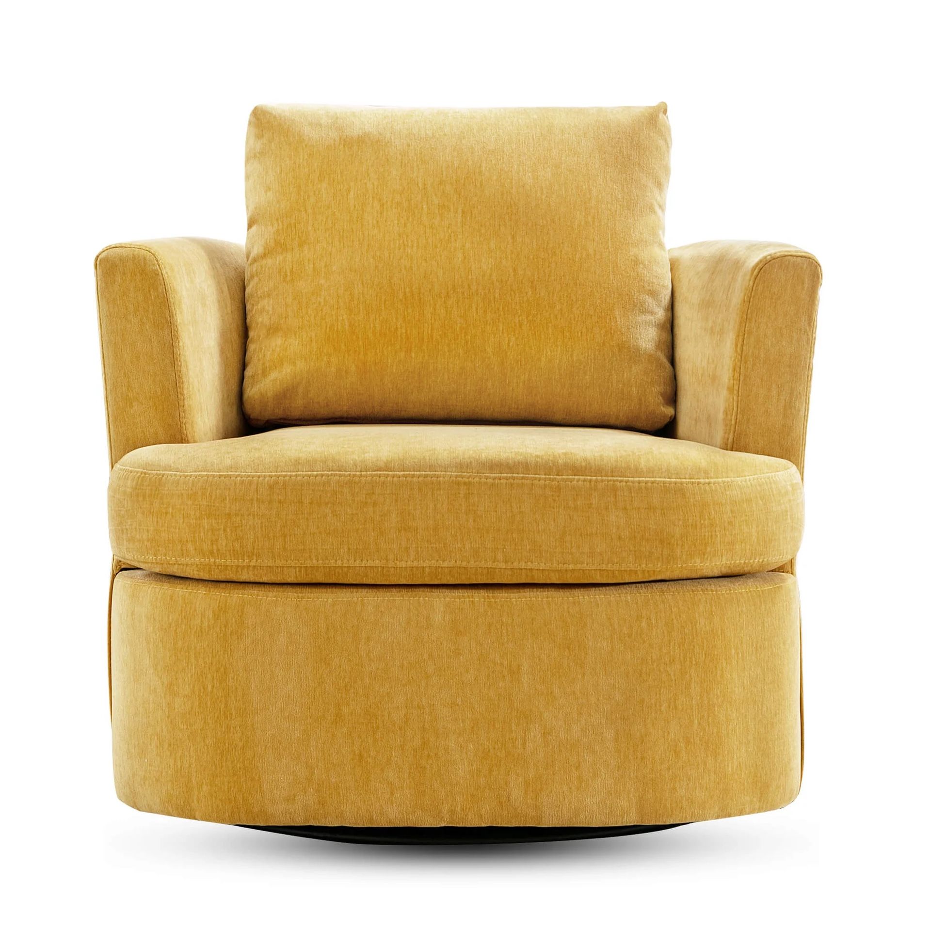 Lue Bona Carino Swivel Accent Chair, Mustard
