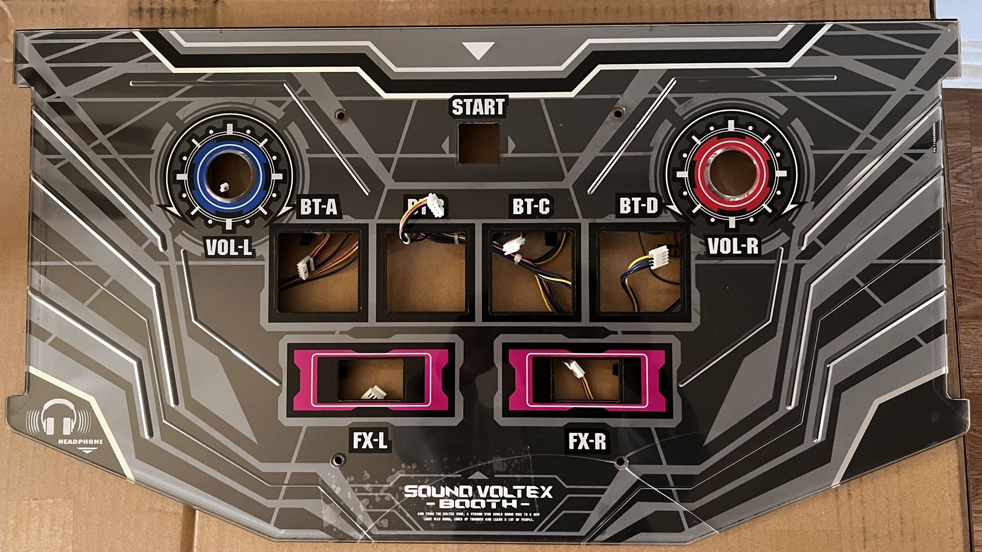 Sound Voltex Arcade Cabinet Control Panel Acrylic