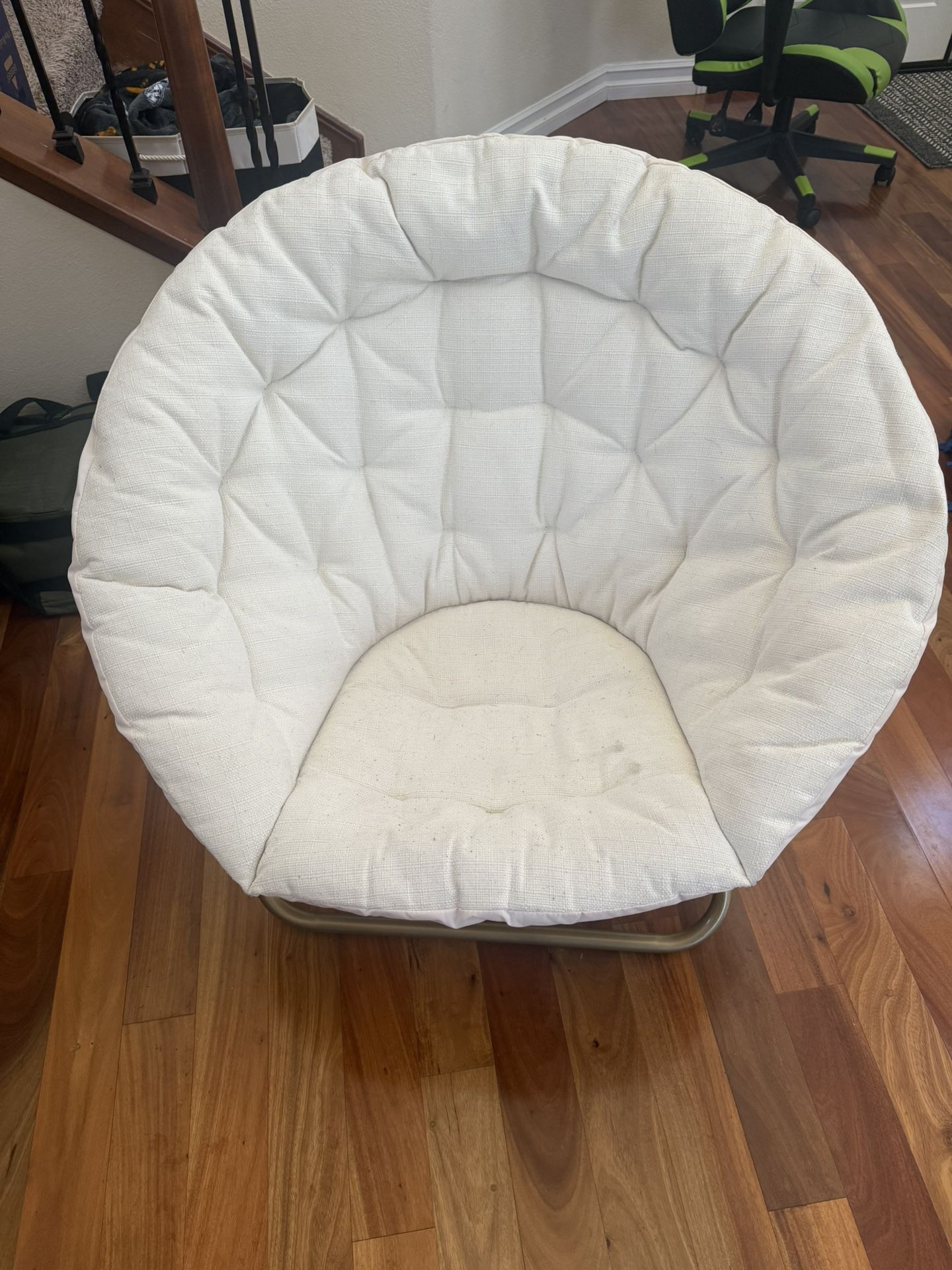 Pottery Barn Cream Saucer Chair