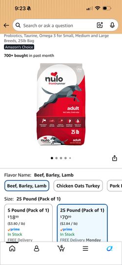 Nulo front runner dog food