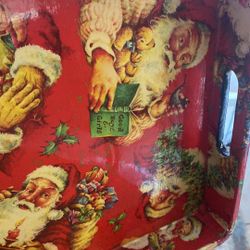 Vintage Christmas Santa Tray 