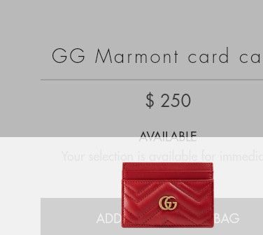 Women's Gucci red card wallet $125.00