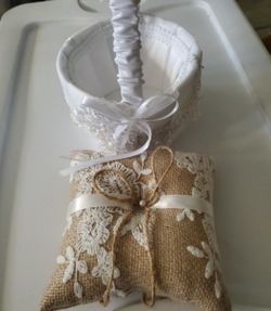 Another Set Of Flower Girl Basket & Ring Bearer Pillow