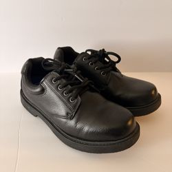 Dr. Scholl’s Work Shoes Black Leather Slip Resistant Oil Resistant Men’s Size 7 1/2