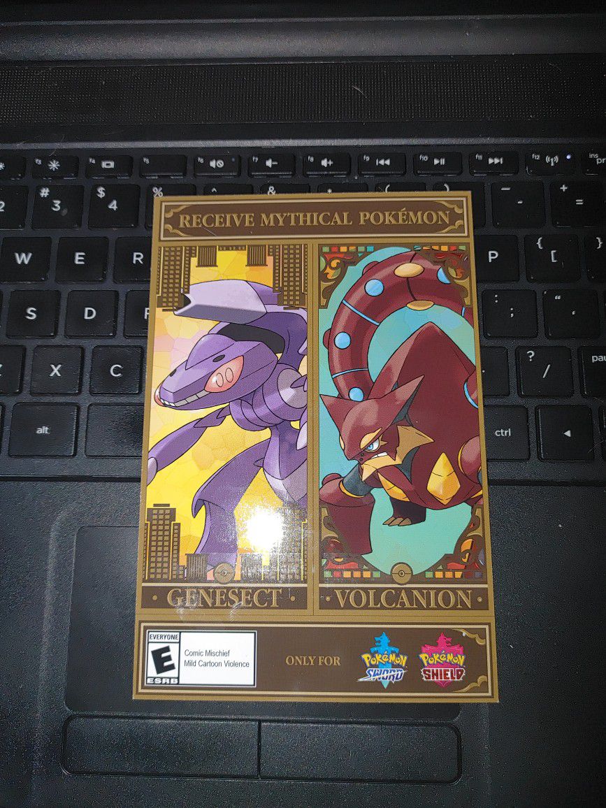Genesect And Volcanion Code Card