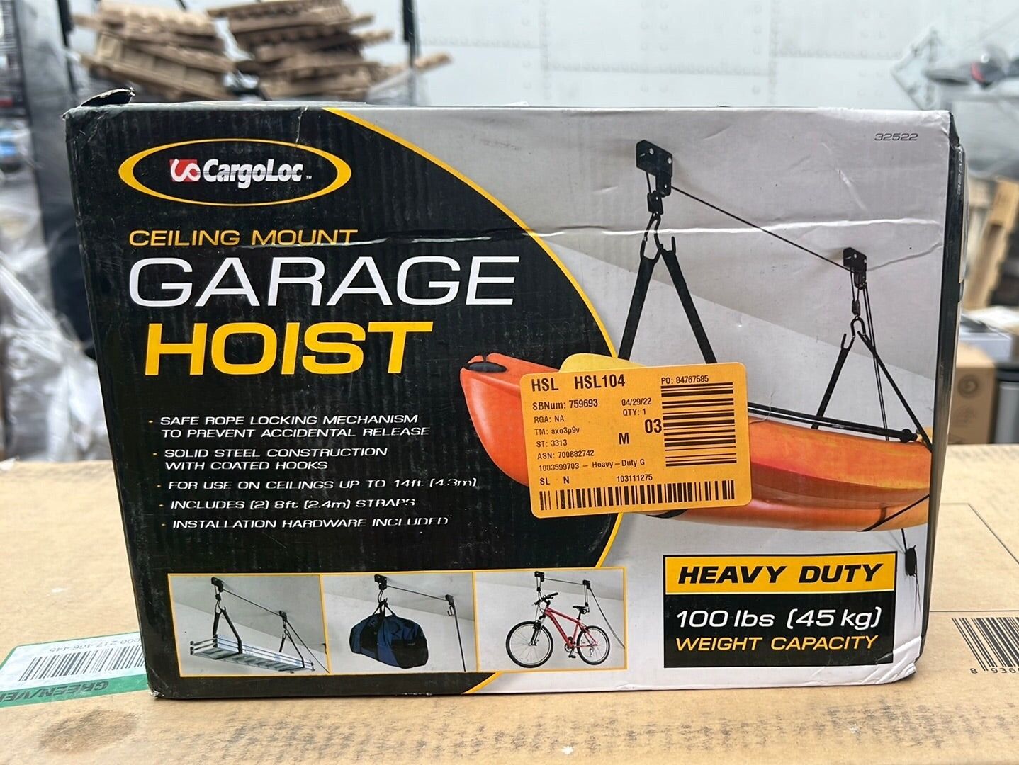 Cargoloc Ceiling Mount Garage Hoist Instructions Shelly Lighting
